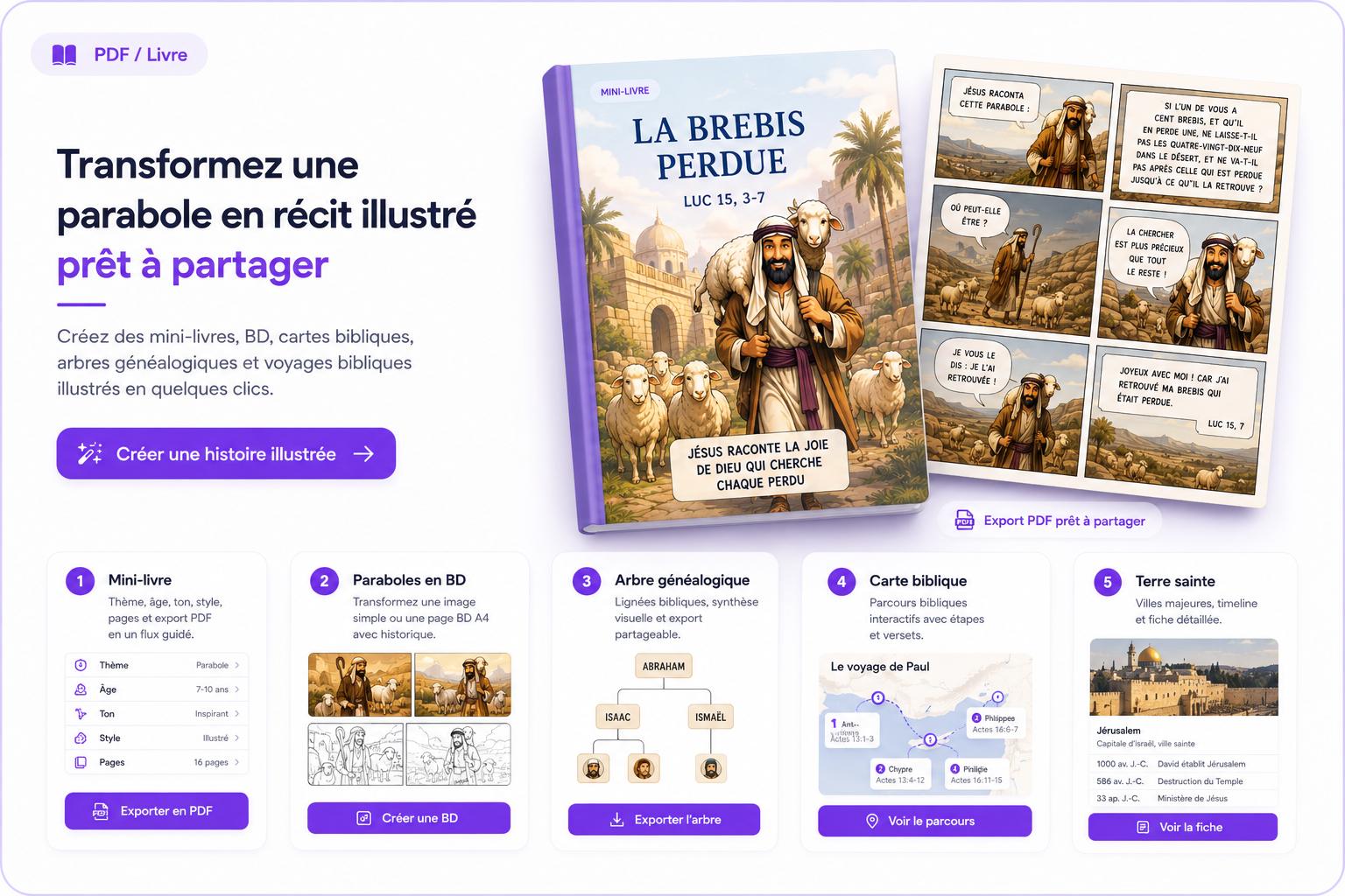 Mini-livre biblique illustré