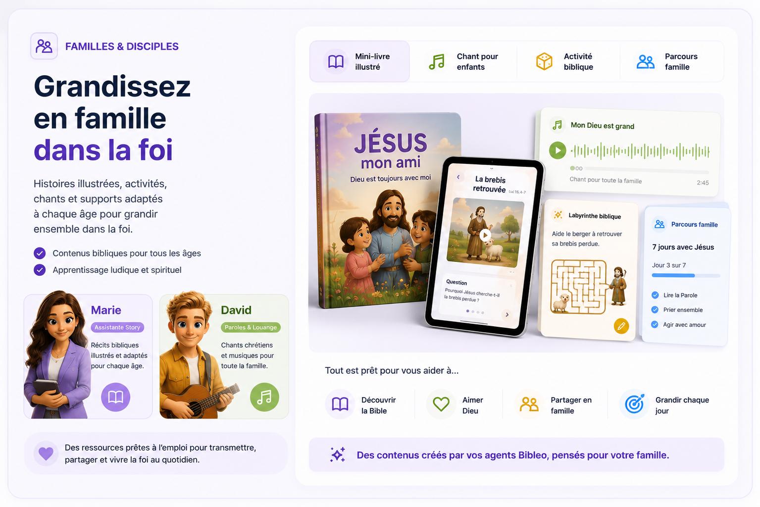 famille chrétienne
          utilisant Bibleo pour lire la bible