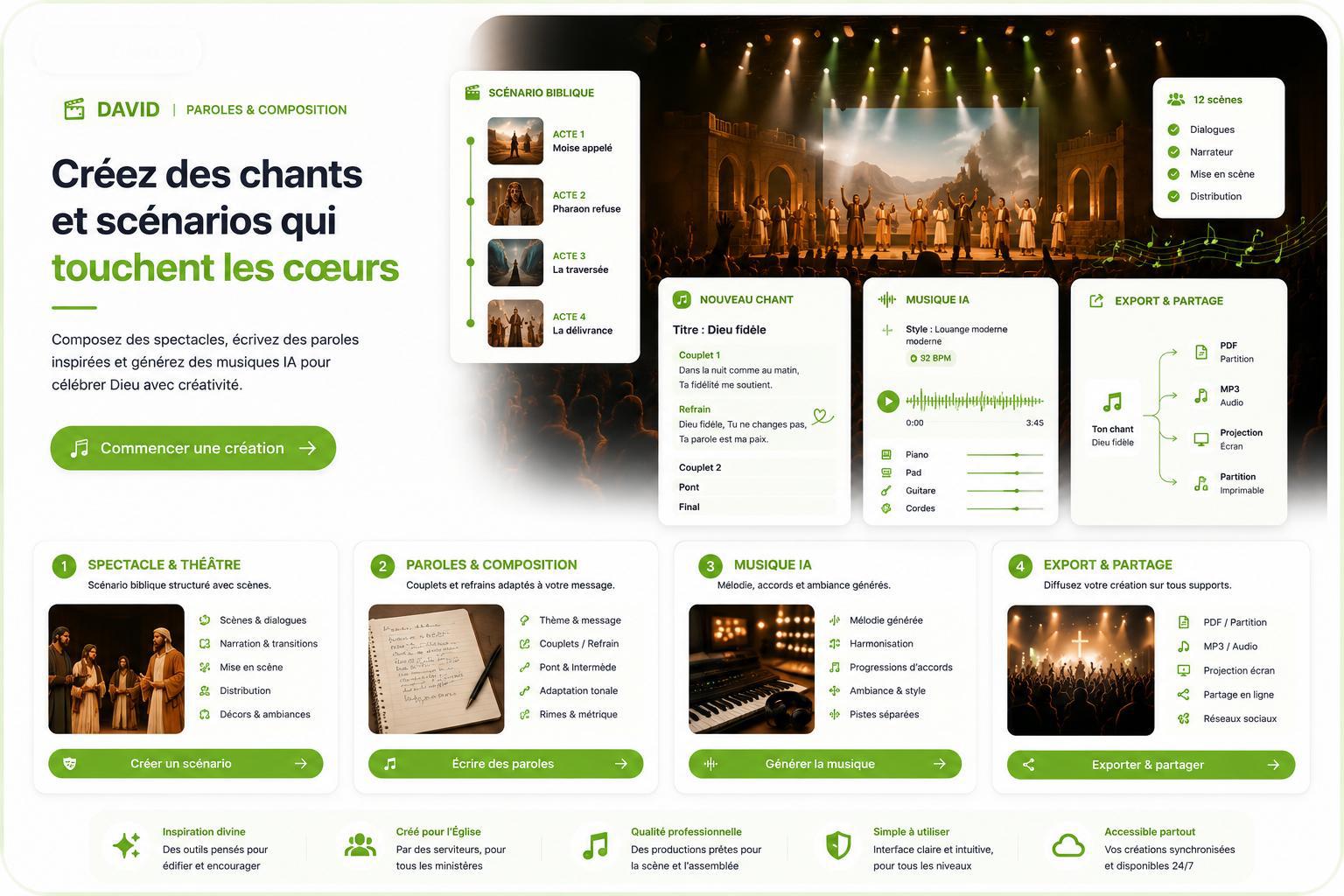 Paroles, scènes et supports créatifs