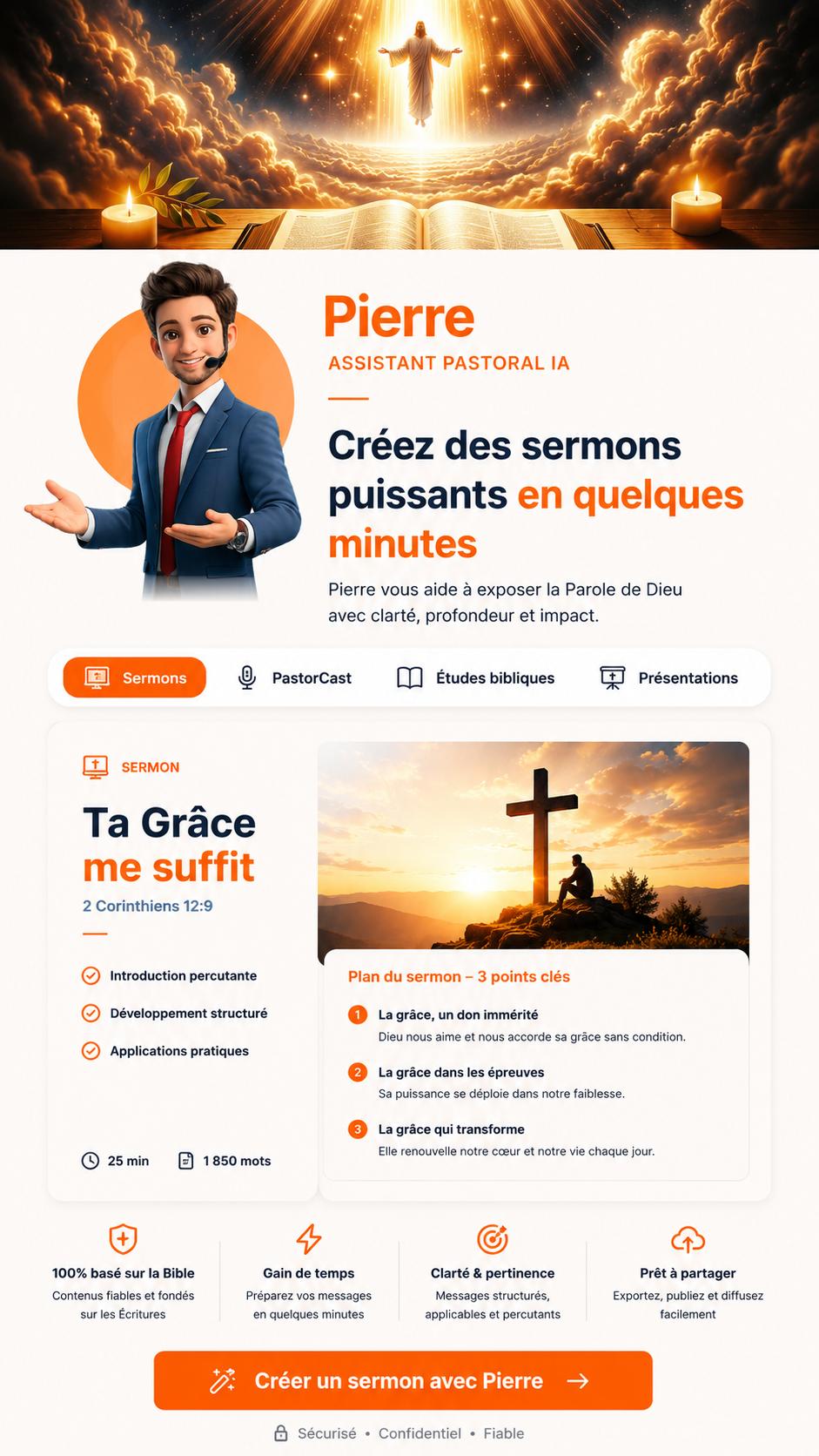 Création de contenu chrétien sur ordinateur