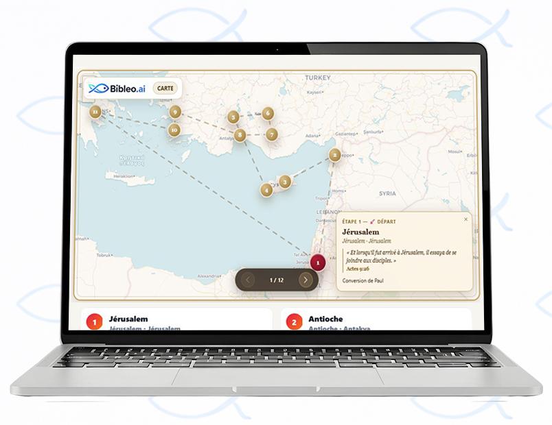 Csur les trace de jésus-christ avec bibleo