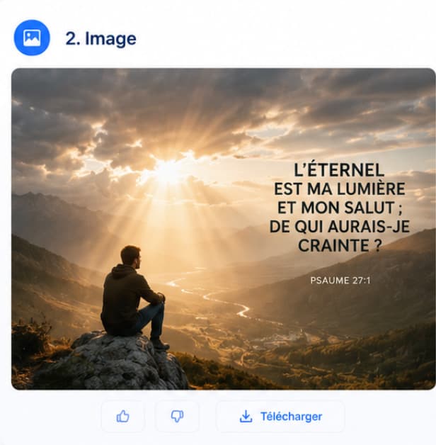 Images & prompts — exemple 2 créé avec Bibleo