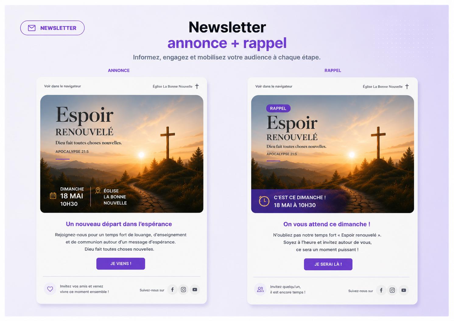 Newsletter — exemple créé avec Bibleo