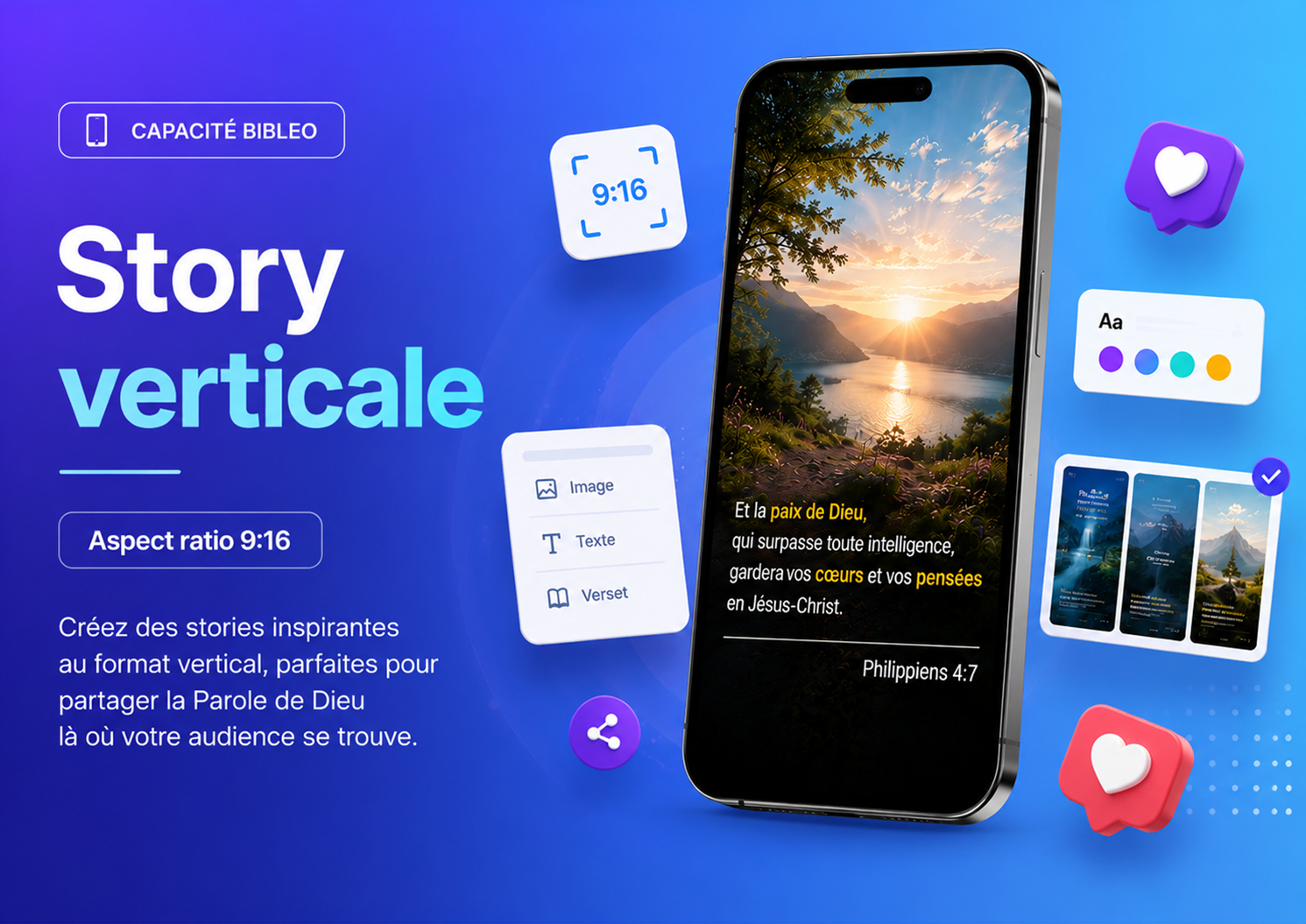Vertical story — exemple créé avec Bibleo