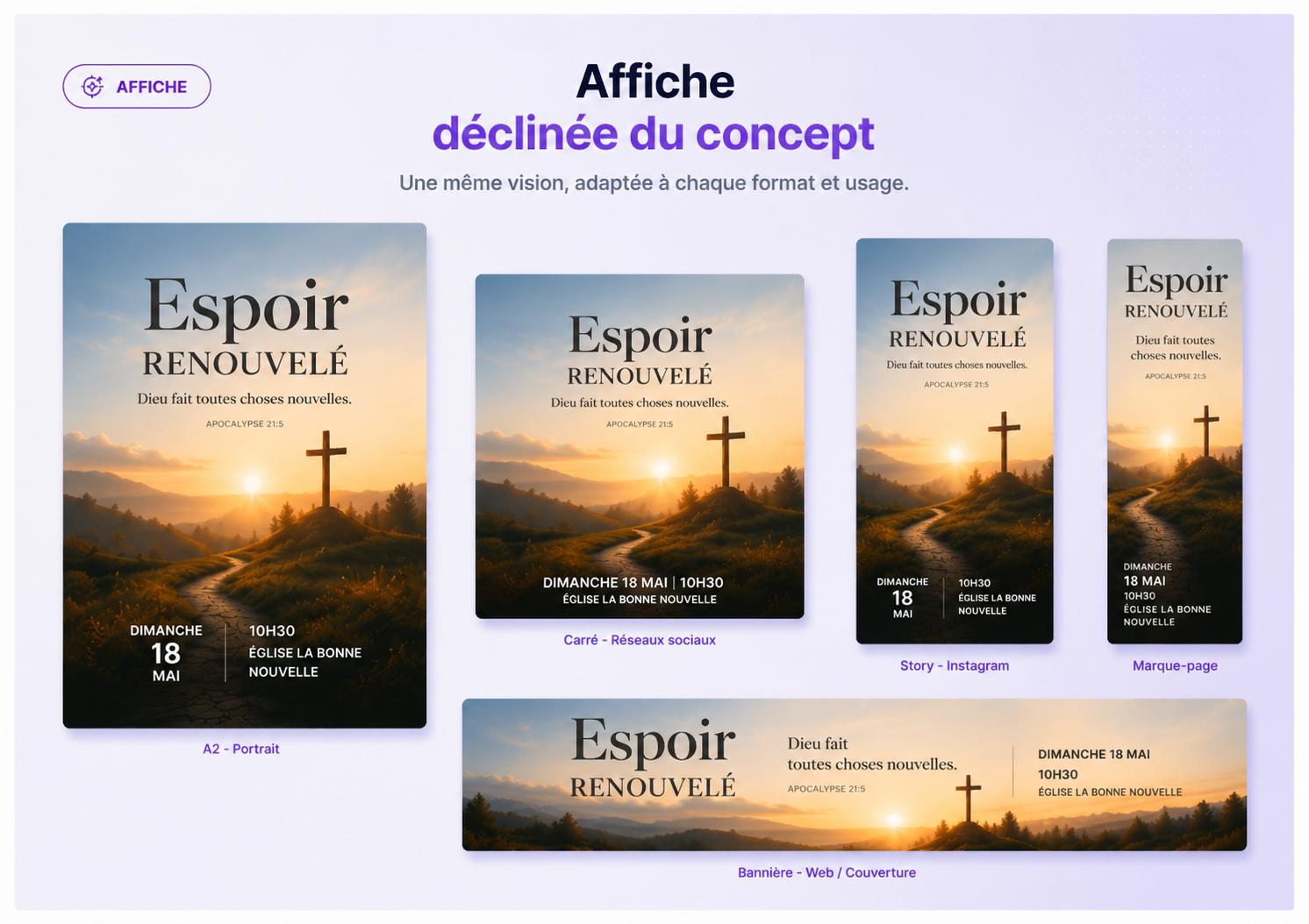 Cartel — exemple créé avec Bibleo