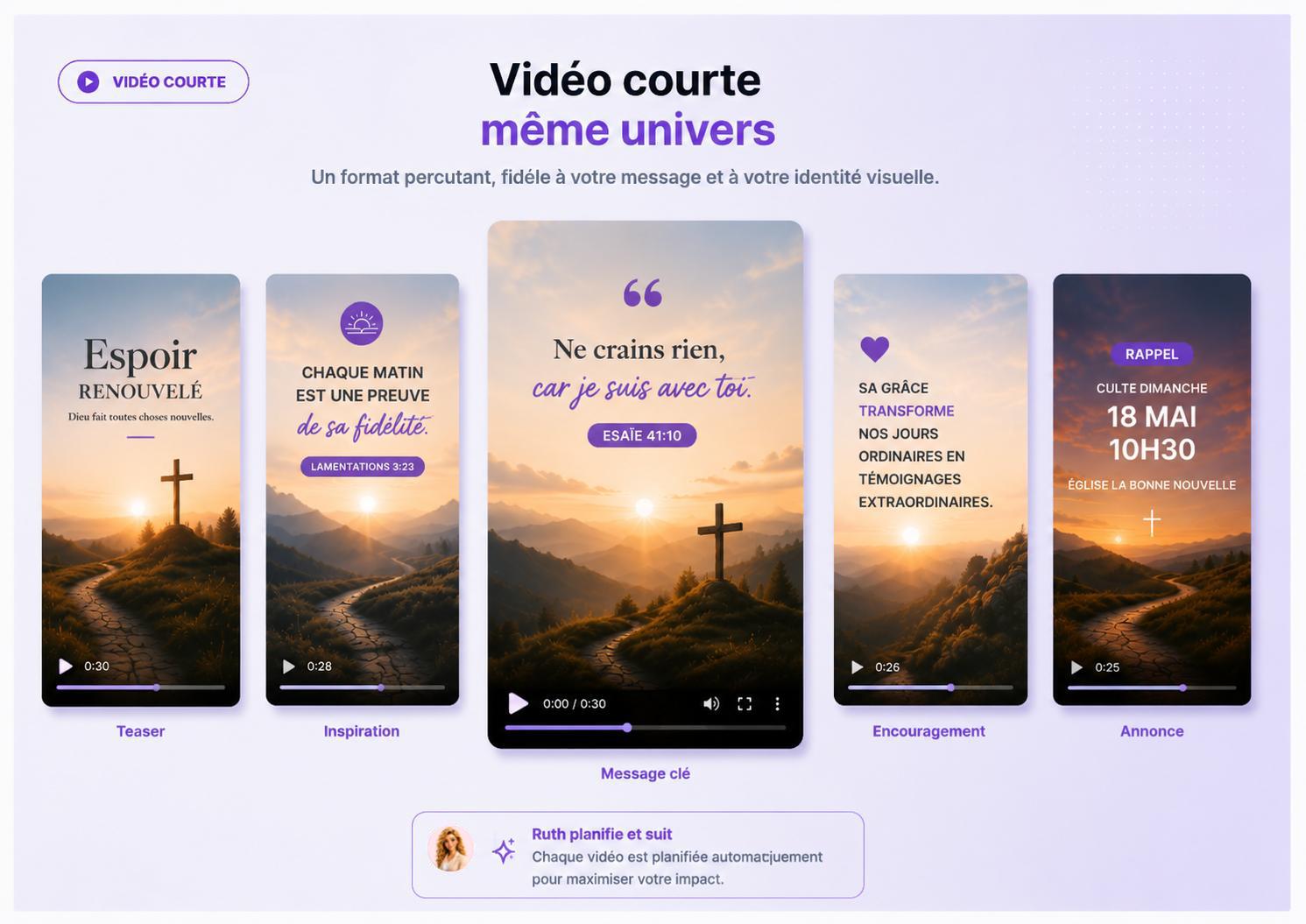Vídeo corto — exemple créé avec Bibleo