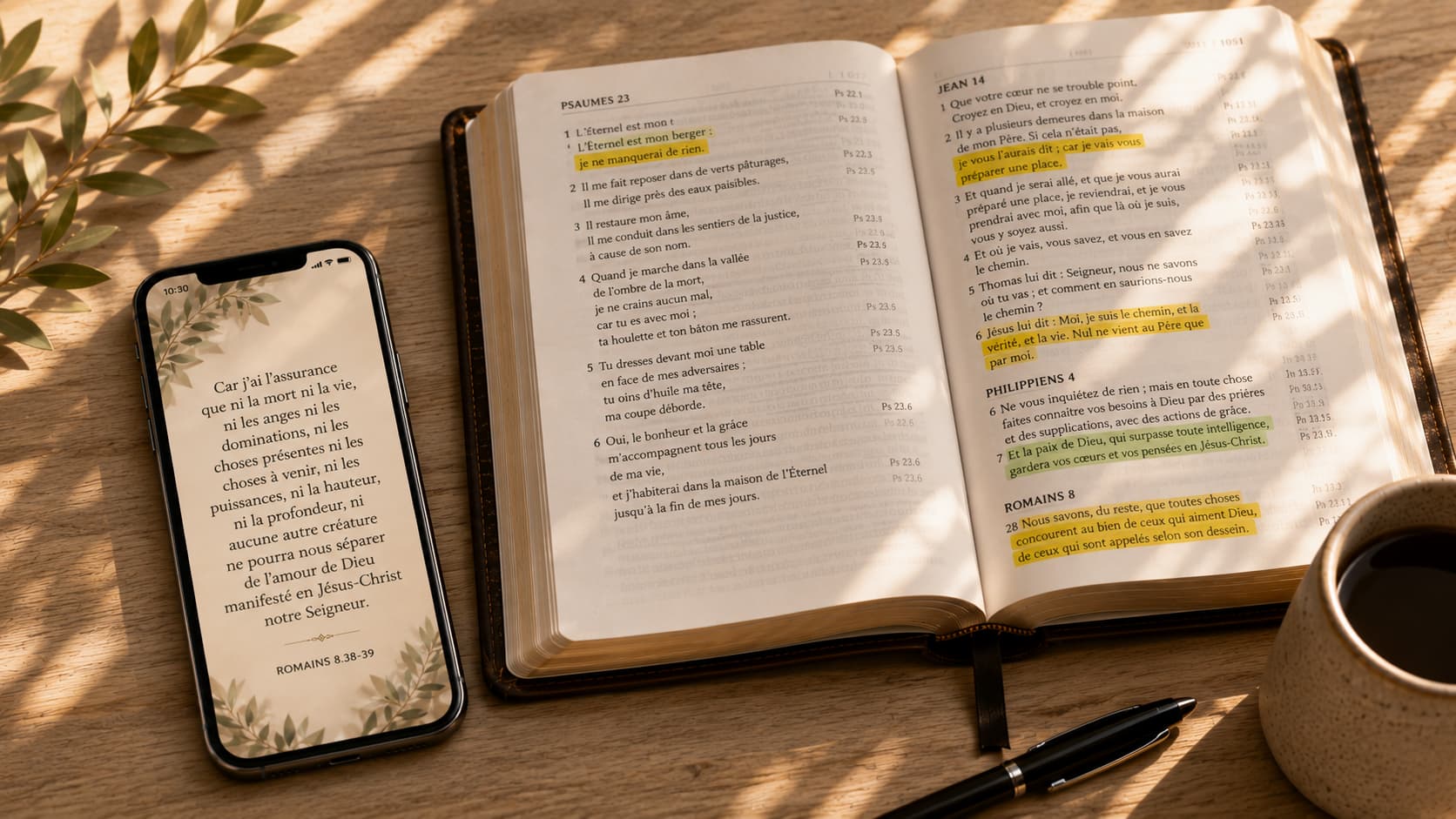 Visuales y versículos — exemple créé avec Bibleo