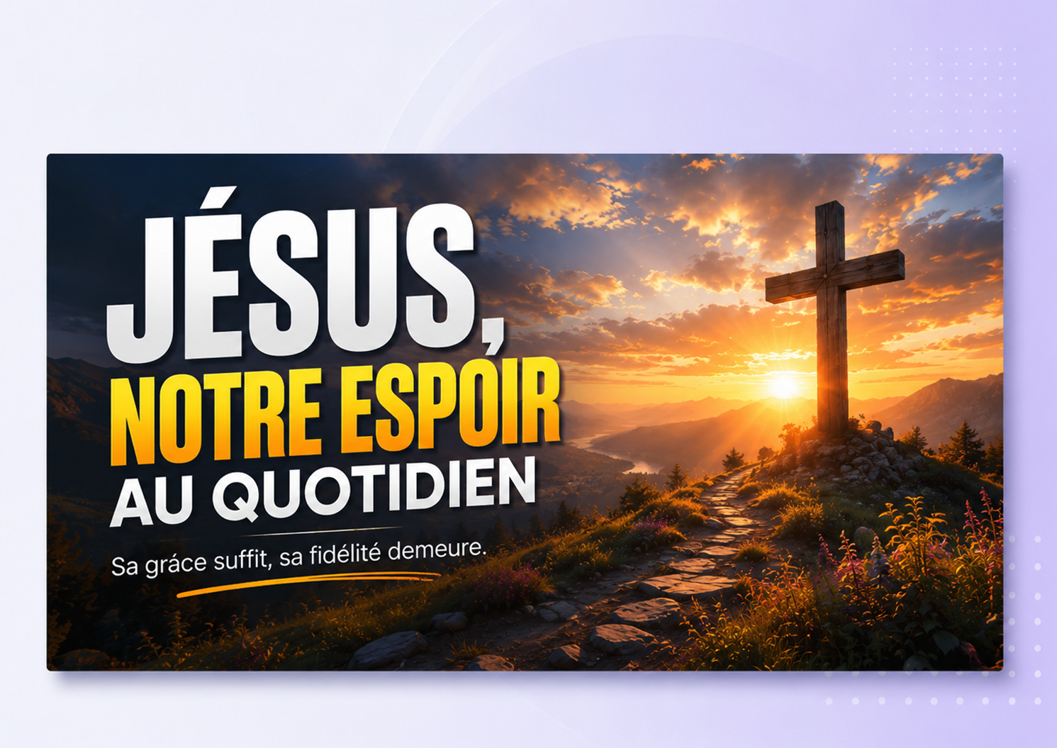 Miniatura de YouTube — exemple créé avec Bibleo