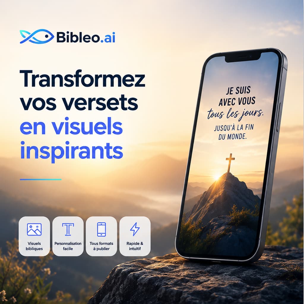 Carte de verset au format carré 1:1 créée avec Bibleo